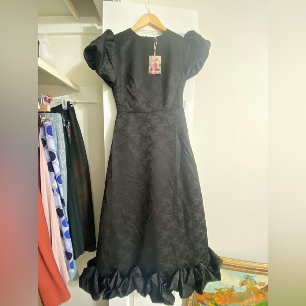 Sister Jane Black Bubble Hem Dress